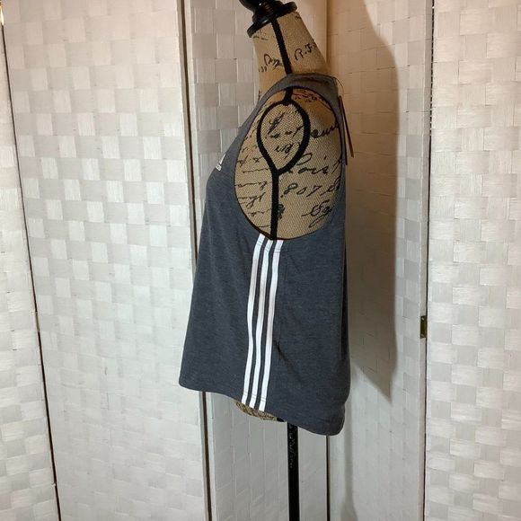 NWT adidas gray athletic tank top size medium - Picture 5 of 7